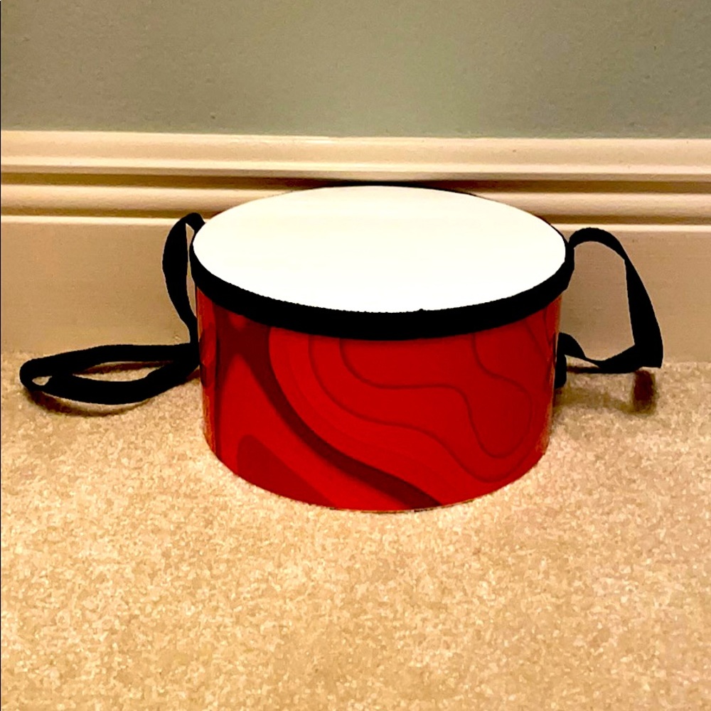 (CUSTOMIZABLE) Red Wooden Drum With Strap!